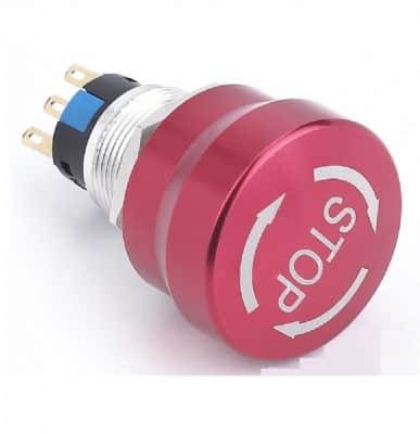 לחצן פיטריה שחרור בסיבוב - 22mm emergency stop switch HBS1-AGQ22-11TS